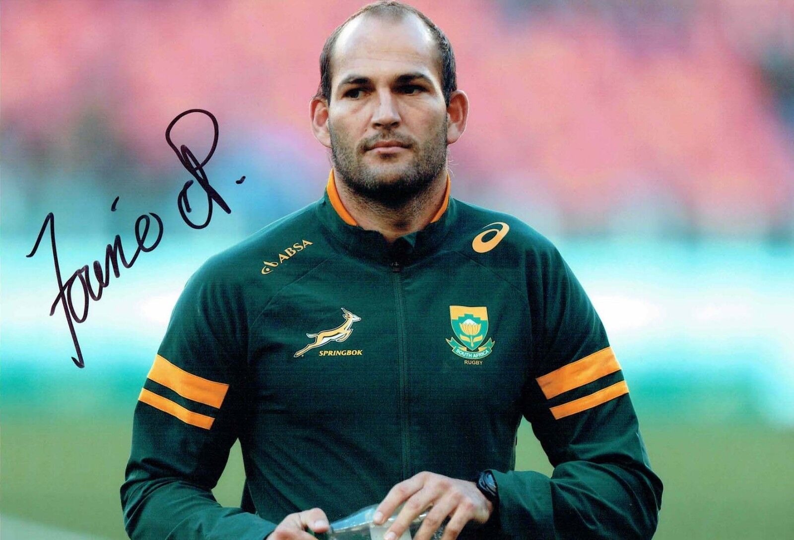 Fourie Du PREEZ Signed Autograph 12x8 Photo Poster painting 1 AFTAL COA South African RUGBY