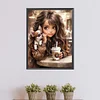Diamond Painting-DIY Full Round Drill Girl(50*40 CM)