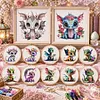 12pcs Cute Dragon-11CT Stamped Cross Stitch Set 12.5*12.5cm/4.92*4.92in tapestrymarket