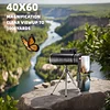 40x60 Adult High Definition Monocular, High Power BAK-4 Prism and FMC Lens Monocular for Smartphone, Suitable for Bird Watching/Wildlife/Hunting/Hiking..