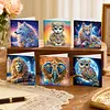 6pcs Diamond Painting Gemstone Animals Greeting Card Kits with Envelopes for Family Friend Gifts