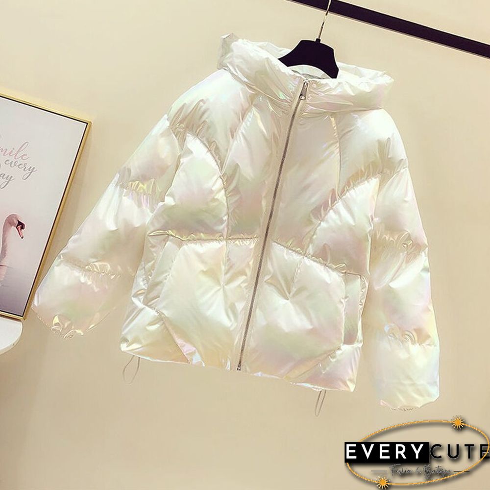 Women Harajuku Winter Warm Thick Coats Fashion Long Sleeve Korean Short Parkas Disposable