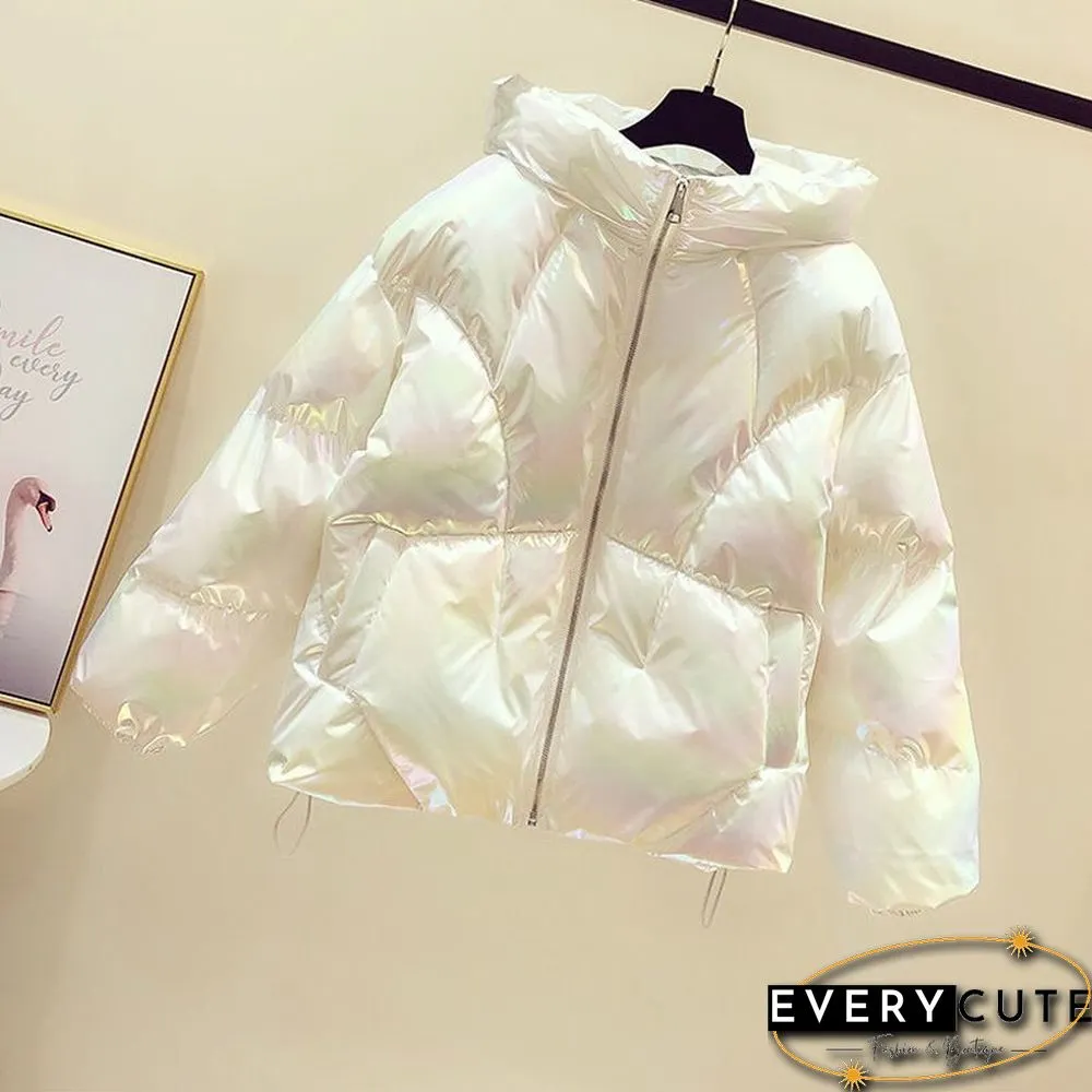 Women Harajuku Winter Warm Thick Coats Fashion Long Sleeve Korean Short Parkas Disposable