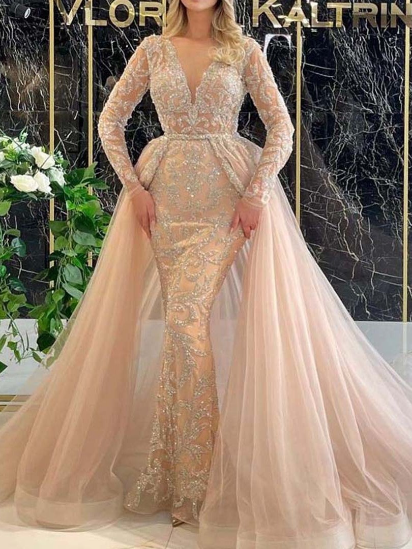 Women's Court Style Mesh Trailing Gowns | Oxredo Shop Ramadan Sale
