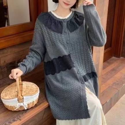 Chicfifth Sweater Women Winter Long Sleeve High Quality Autumn Vintage Top Knitted Cardigan