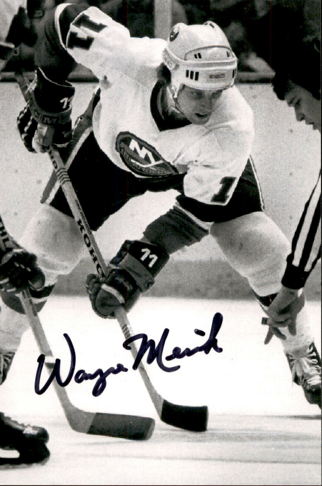 Wayne Merrick SIGNED autographed 4x6 Photo Poster painting NEW YORK ISLANDERS #3