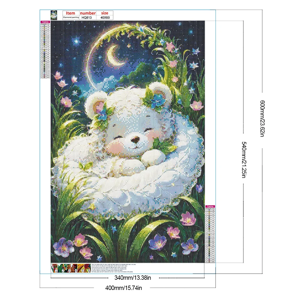 Diamond Painting - Full Round Drill - Little Bear(Canvas|40*60cm)
