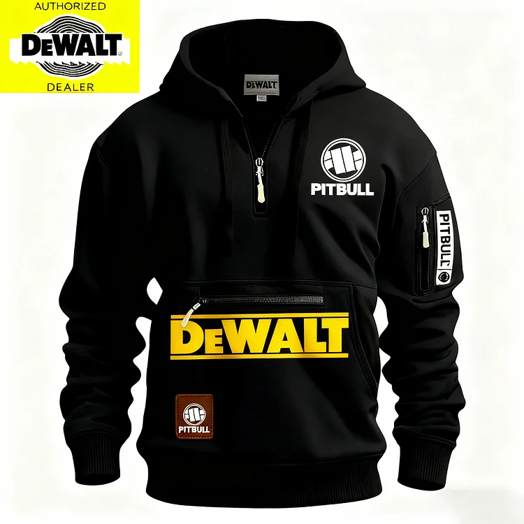 DEWALT® a PITBULL® spolupracují na nové limitované edici ležérní mikiny s kapucí pro rok 2025