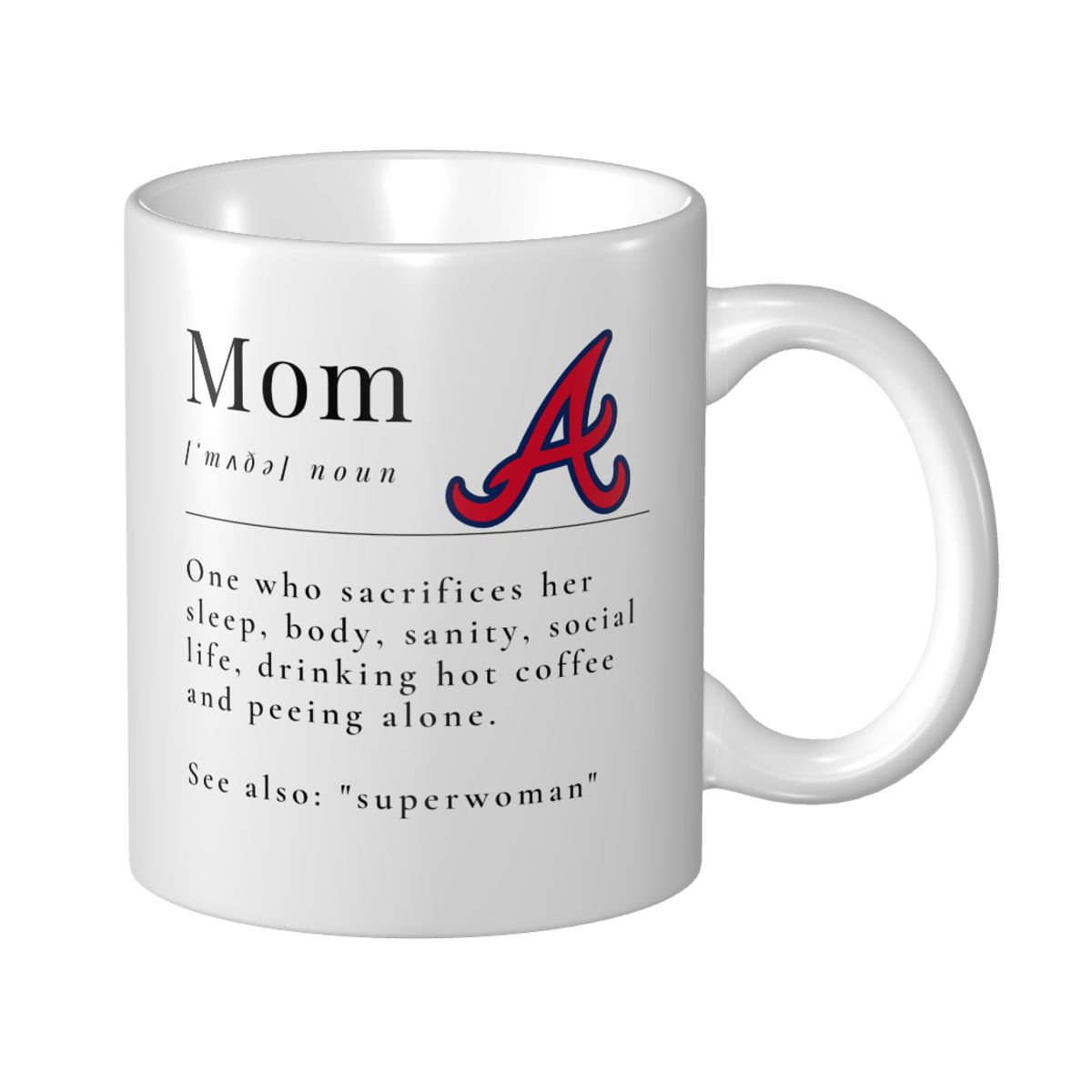 Atlanta Braves Mother's Day Dictionary Definition Funny Quote Mom Mug