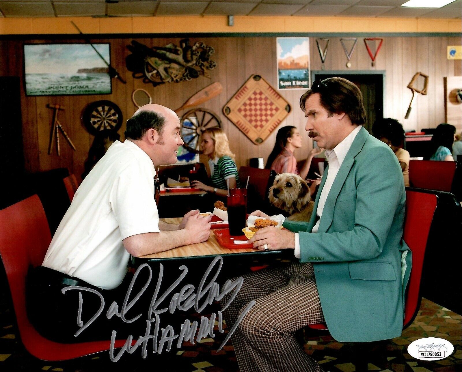 David Koechner signed inscribed 8x10 Photo Poster painting Anchorman JSA Witness Will Ferell