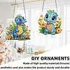 2Pcs Diamond Painting Dinosaur Diamond Art Pendant Wall Decor