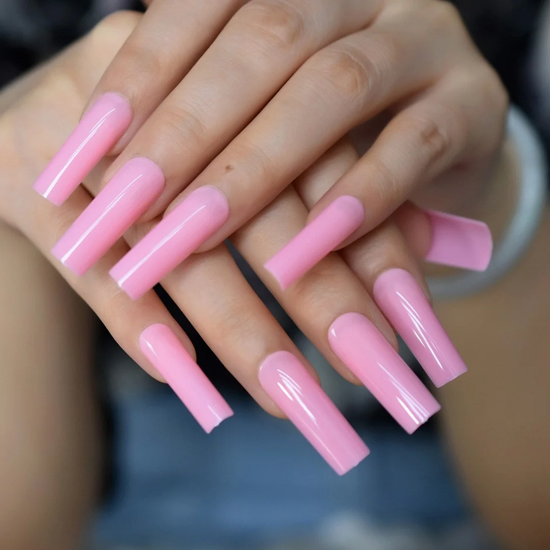 Long Square Nail New On Sell Fake Nail Fullcover Press On Nail Fingernail Tips Wholesale Supplies For Professionals-Nail Inspo