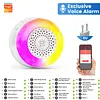 Wifi Sound and Light Alarm Sensor App Remote Control Plug-in Home Alarm 105dB Sounder Voice Broadcast Alarm for Vibration CO VOC PIR for Kids Garage Office