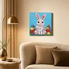 DIY Pre-Framed Rabbit Button Art Canvas Kit