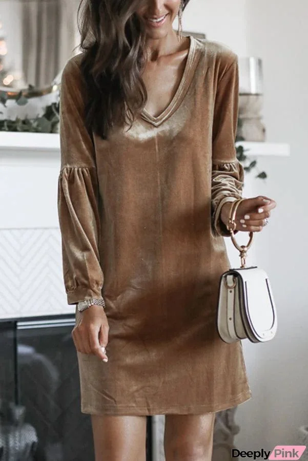 Holiday In Soho Velvet Mini Dress