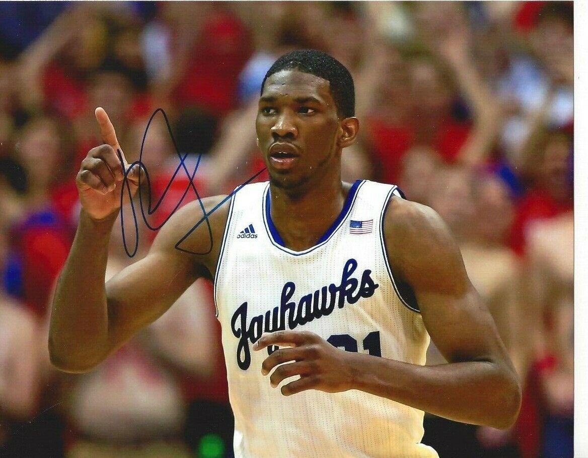 Joel Embiid Autographed 8x10 Philadelphia 76ers SmearC131