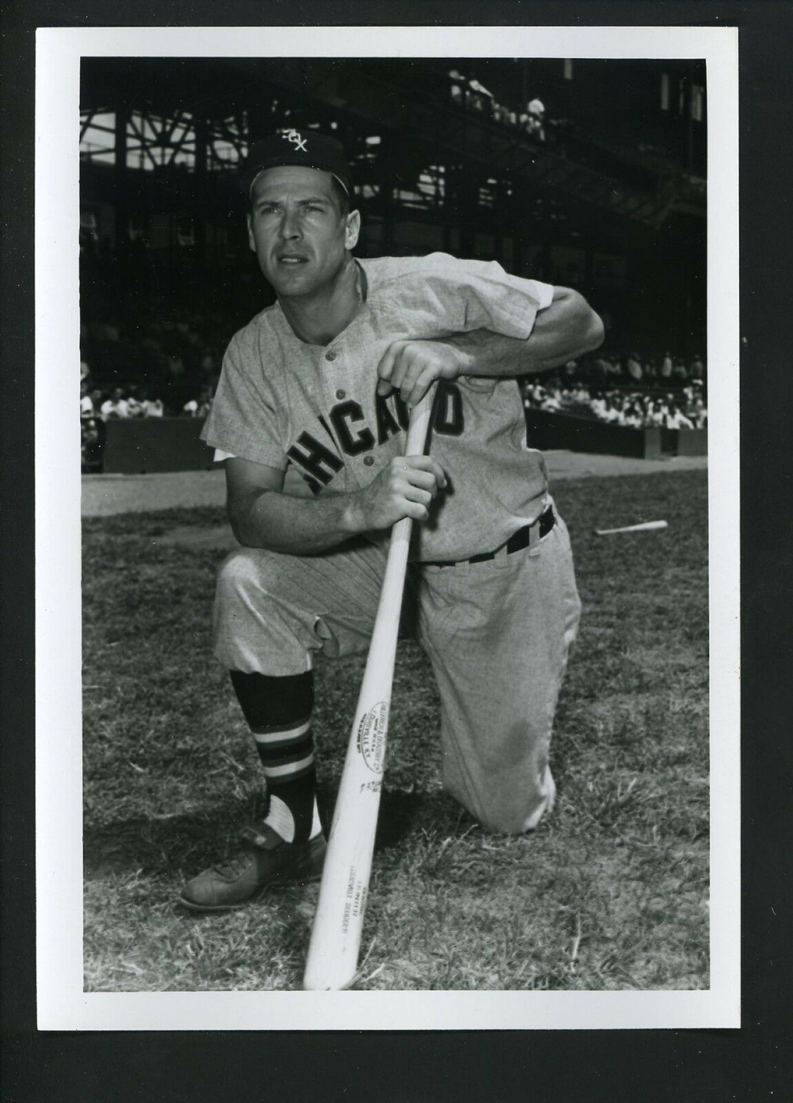 Bobby Adams circa 1955 Press Wire Photo Poster painting by Don Wingfield Chicago White Sox