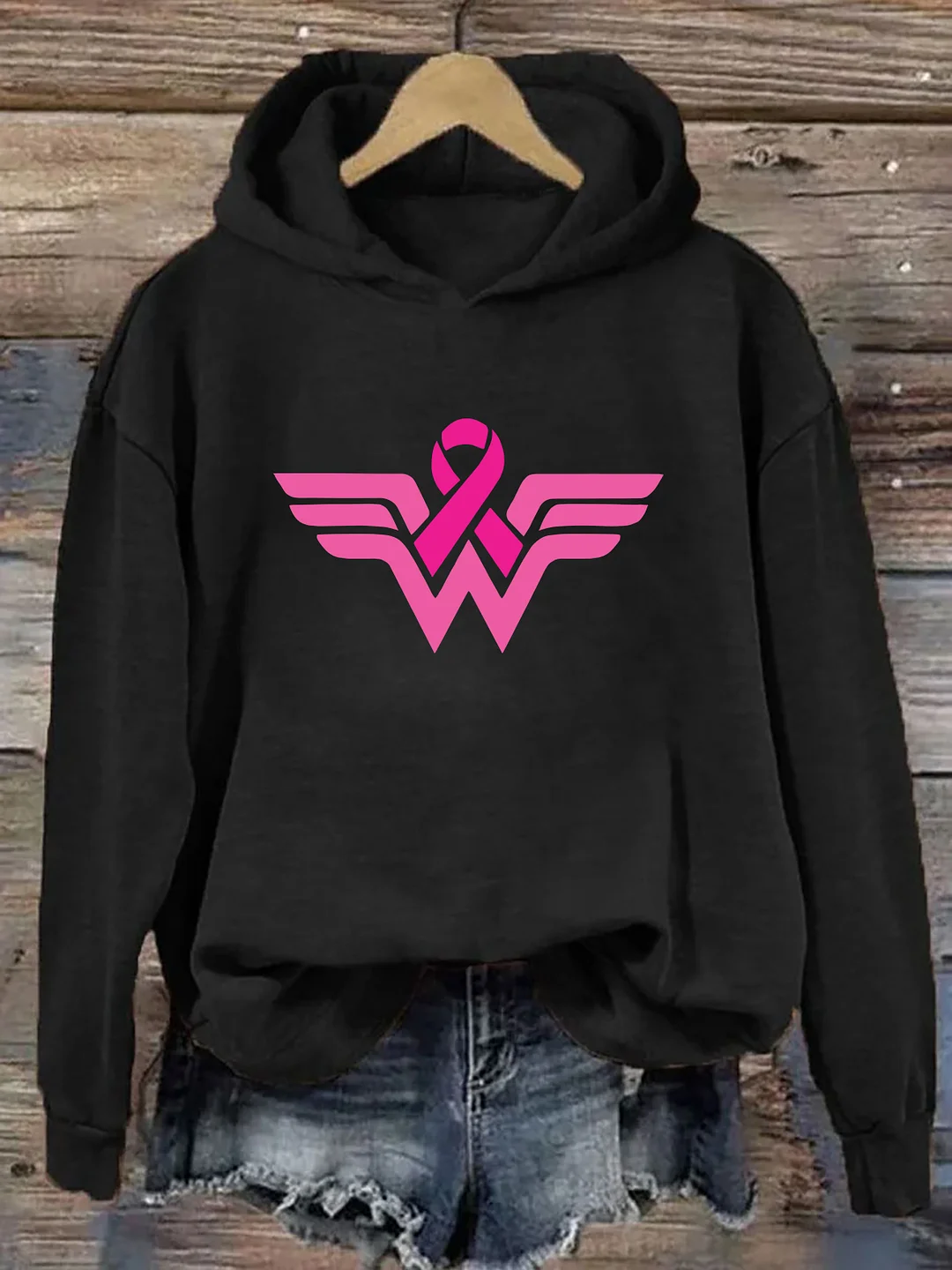 Cancer Ribbon Wonder Hoodie