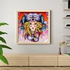 Diamond Painting-DIY Crystal Rhinestone Wolf Hat Girl