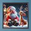 Diamond Painting-5D Full Round Drill Santa Claus & Elk(40*40 CM)