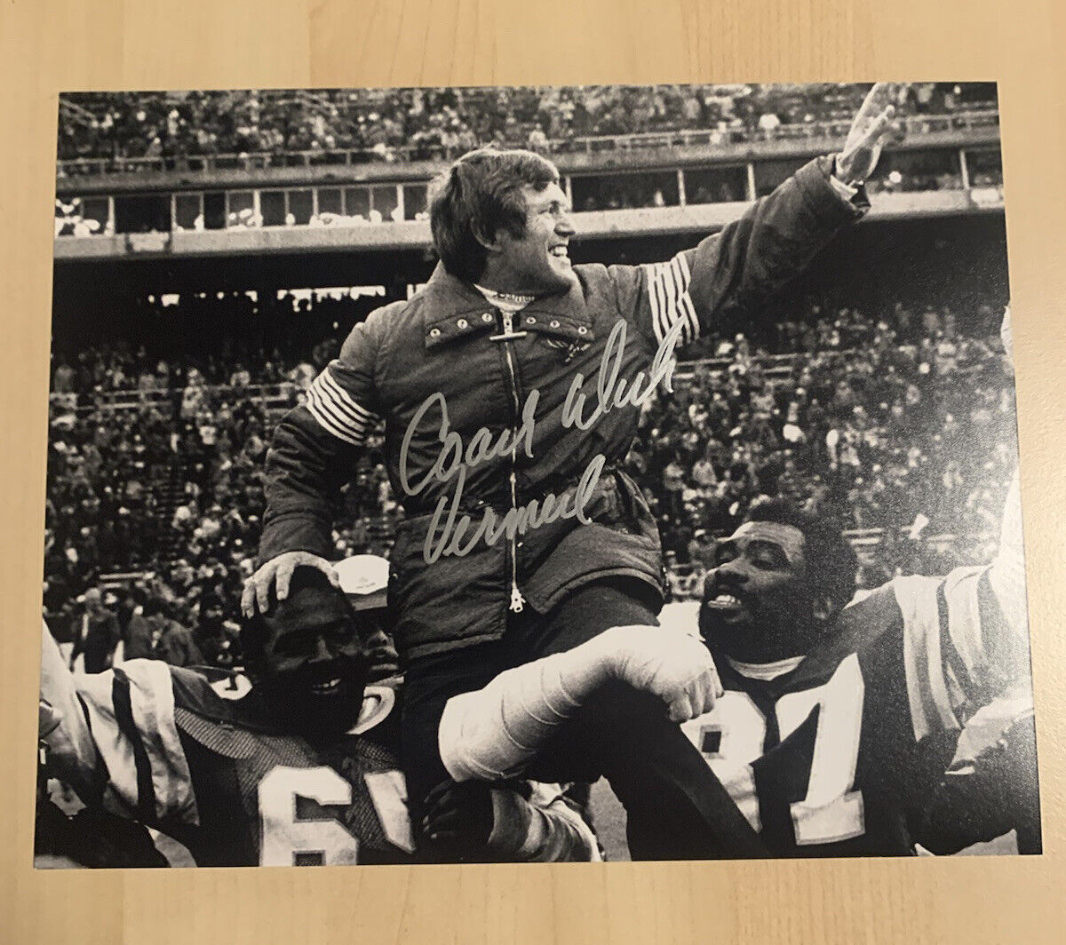 DICK VERMEIL SIGNED 8x10 Photo Poster painting PHILADELPHIA EAGLES HEAD COACH AUTOGRAPHED COA