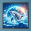 Dolphin - runder Bohrer Diamantmalerei - 40 * 40cm