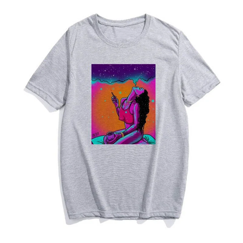 Women Tshirt jersey clothes funny Shirt tee Female Sleeve T Shirt chemise clothing vintage print T-Shirt Harajuku top Punk vegan