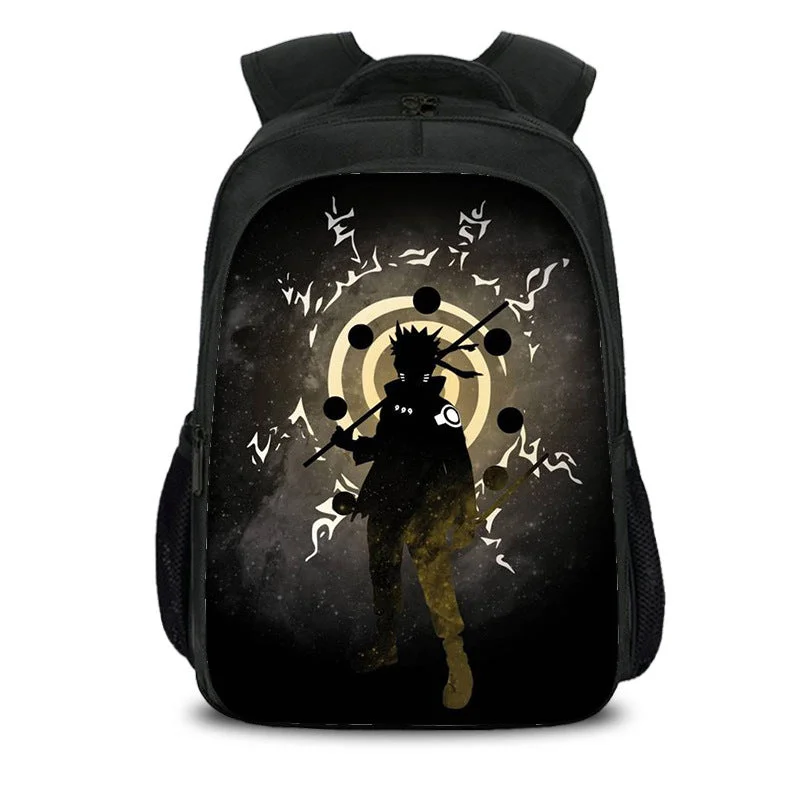 Buzzdaisy Anime Naruto Kakashi Uchiha Sasuke #16 Backpack School Sports Bag