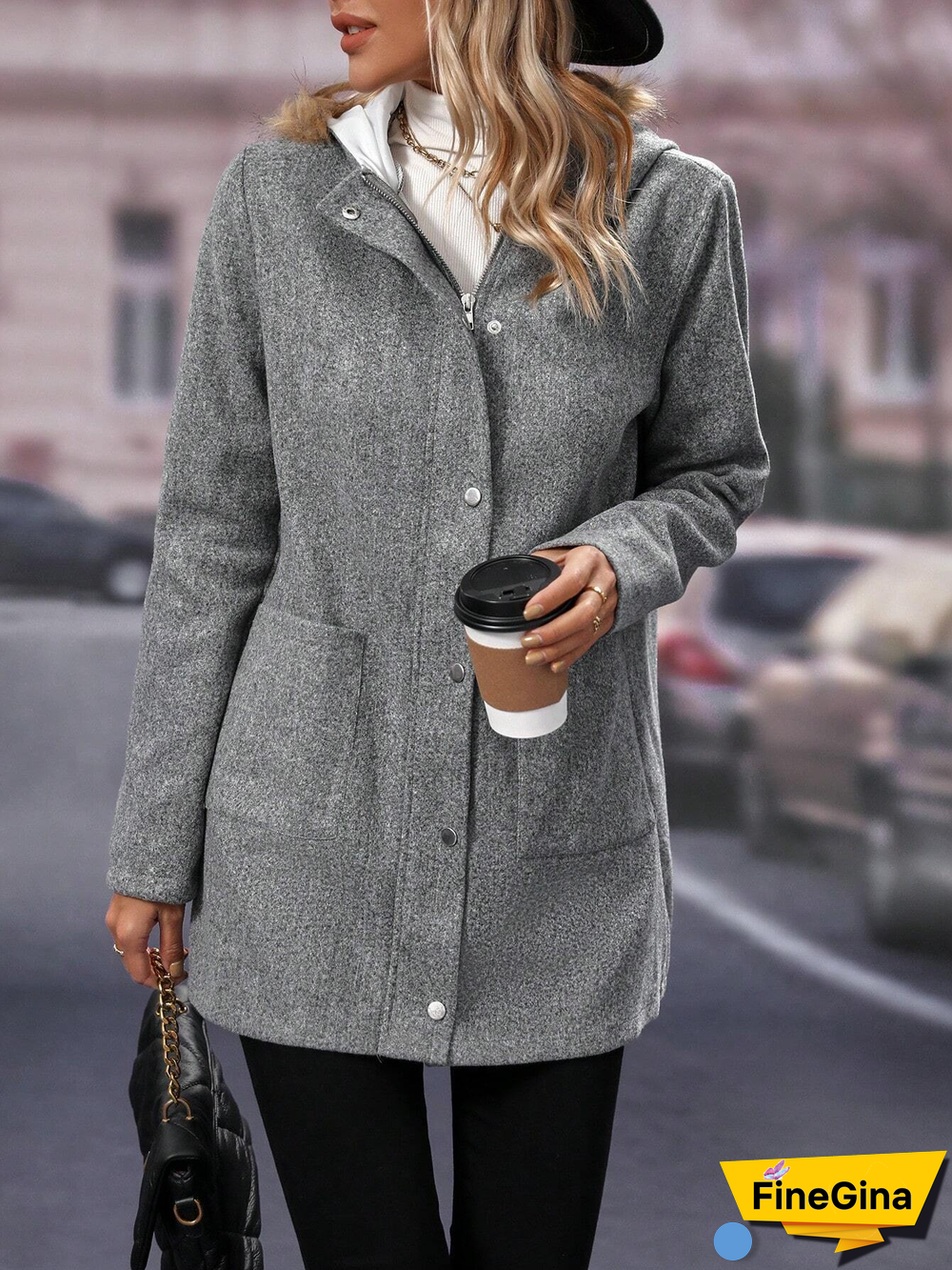 Basic Plain Hoodie Long Sleeve Outerwear