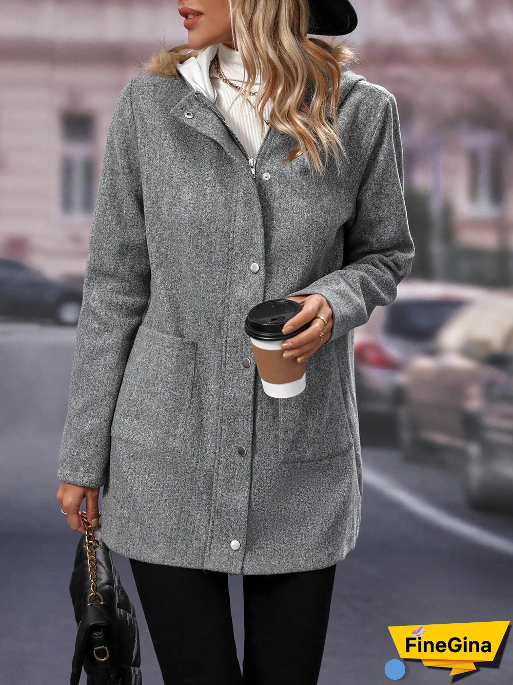 Basic Plain Hoodie Long Sleeve Outerwear