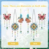 6Pcs DIY Diamond Painting Wind Chimes Crystal Window Suncatcher Craft Set Birthday Gifts Home Garden Decor