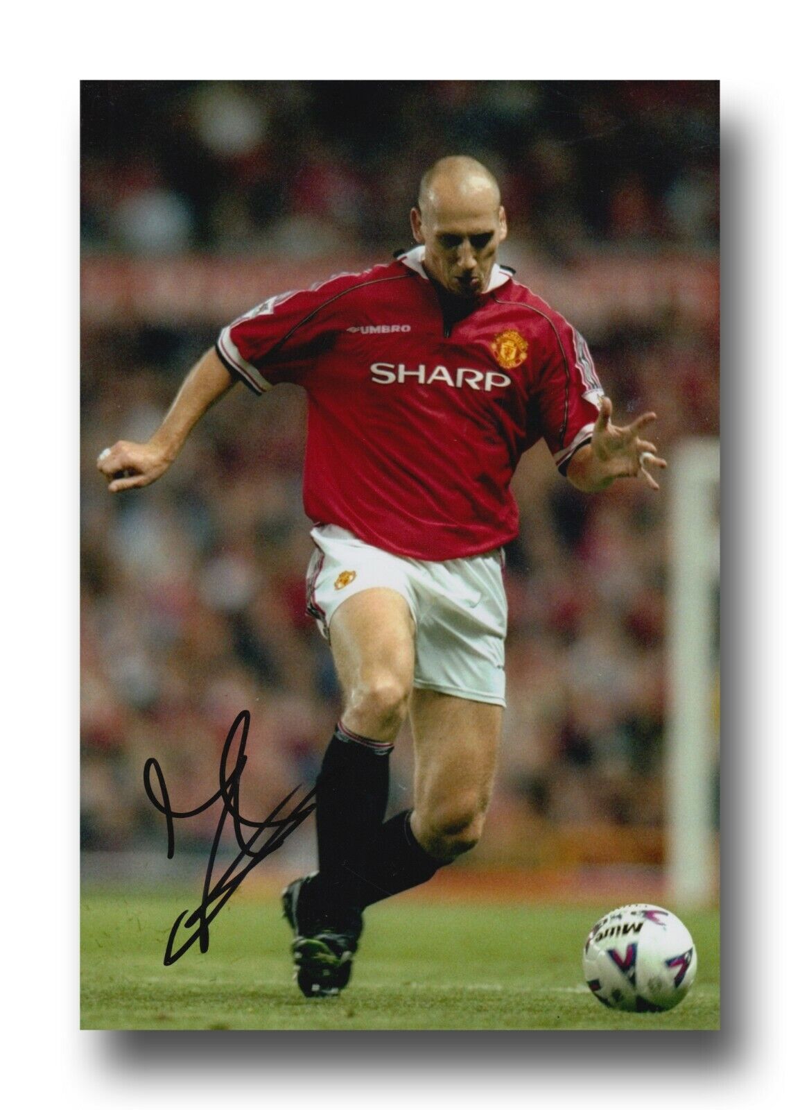 JAAP STAM HAND SIGNED 12x8 Photo Poster painting - MANCHESTER UNITED.