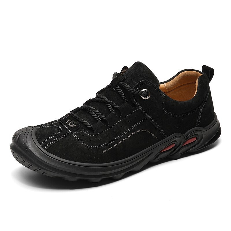 Canrulo High Quality Genuine Leather Men's Shoes Outdoor Non-slip Sneakers Breathable Casual Shoes Fashion Flats Boat Shoes Men Loafers