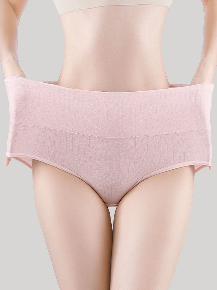 High Waist Abdominal Cotton Crotch Antibacterial Breathable Brief Plus Size