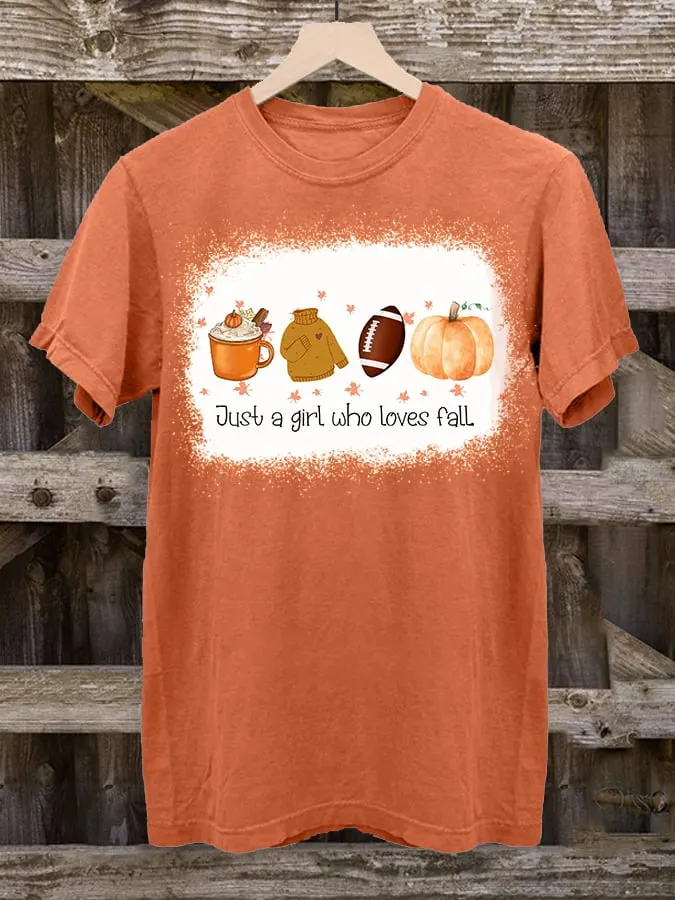 Women's Just A Girl Who Loves Fall T-Shirt 