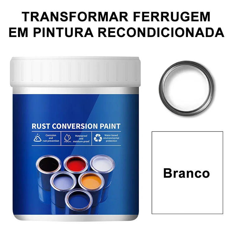 Tinta Conversora de Ferrugem Impermeável para Metal