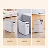 Trash Can Narrow Garbage Container Bin with Press Type Lid for Bathroom Kitchen