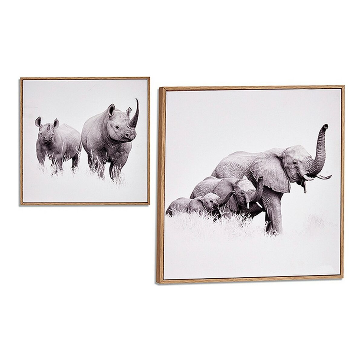 Painting Gift Decor Brown Particleboard 31 x 31 x 2 cm 31 x 2 x 31 cm With frame animals