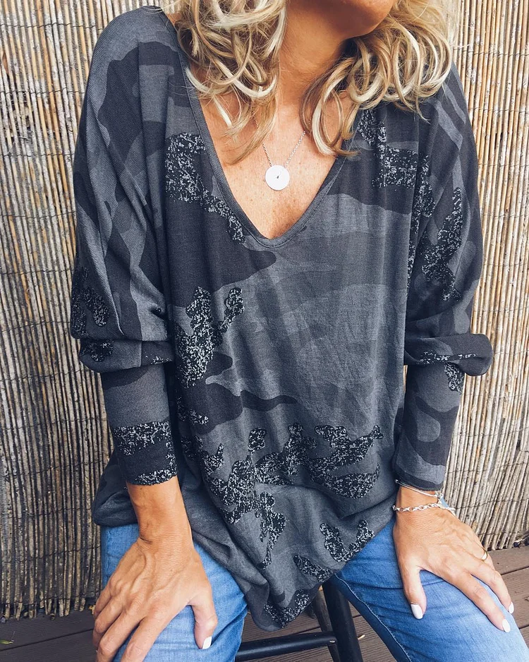 Leopard Printing Long Sleeve Shirt