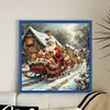 Santa Claus On A Sleigh-11CT Stamped Cross Stitch 45*45cm/17.72*17.72in