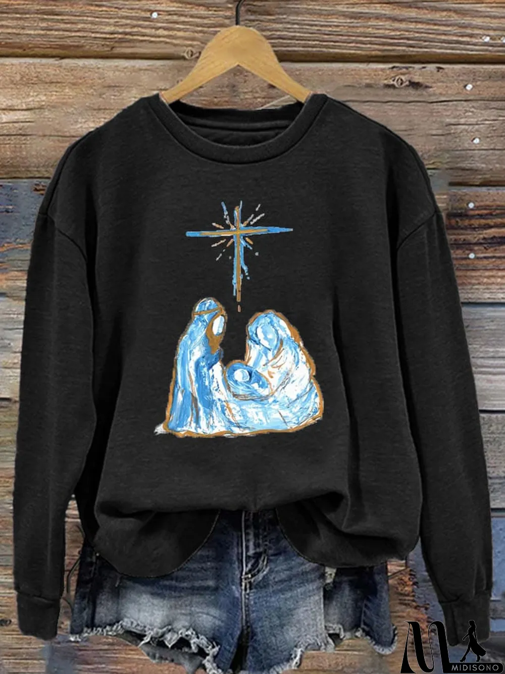 MidiSono - Faith Women's Casual Printed Sweatshirt