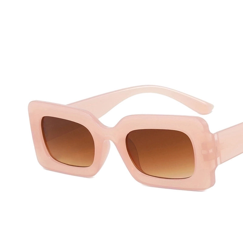 Fashion Solid Color Resin Square Full Frame Women’s Sunglasses