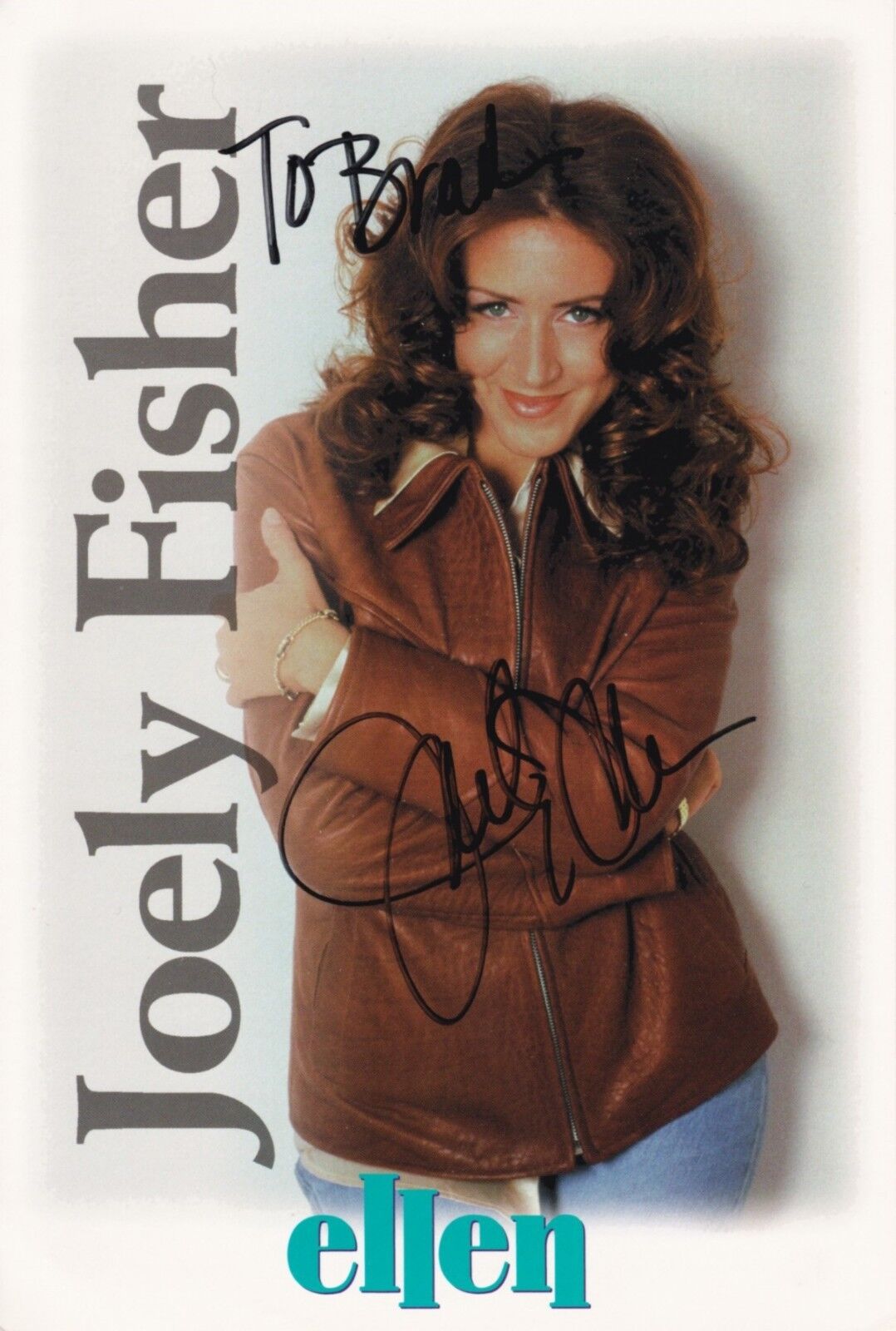 JOELY FISHER hand-signed ELLEN color closeup BEAUTIFUL PORTRAIT POSE uacc rd coa