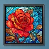 Diamond Painting-DIY Full Round Drill Stained Glass Rose