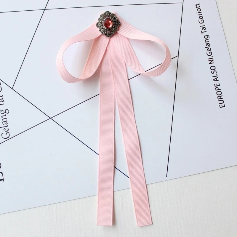 Hand-made Bow Tie Ladies Unisex Banking Stewardess Student Performs Career Korean White Shirt Black Bowtie Classic Trendy Gifts