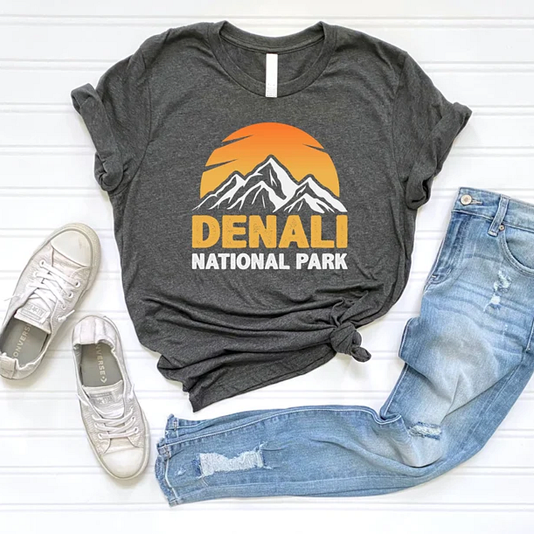 VChics Vintage Denali National Park Camping Nature Lover Hiking alaska comfortable T-shirt