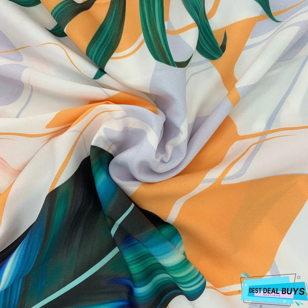 Fashion Strap Print Beach Dress White Dresses