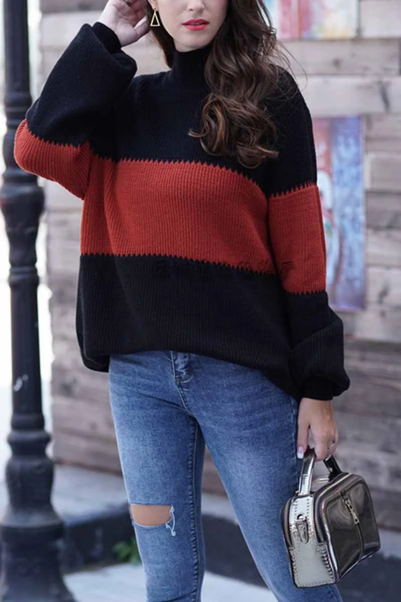 Abebey Loose Stripe Knitted Sweater