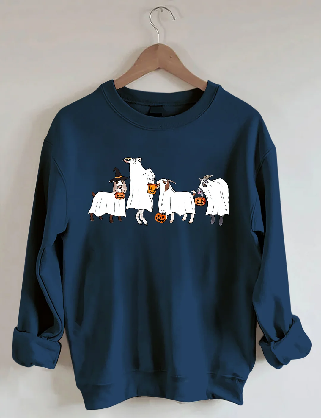 Halloween Ghost Goat Sweatshirt