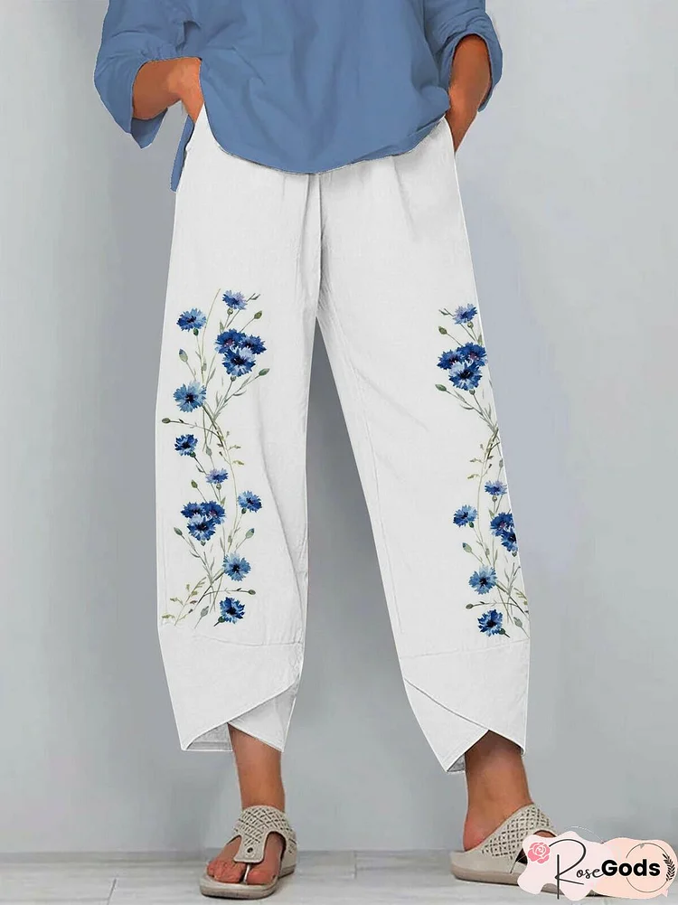 Floral Loose Casual Pants